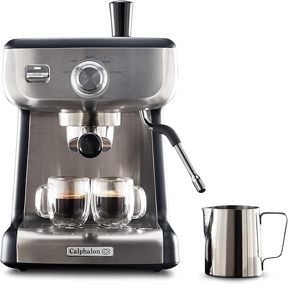 Calphalon BVCLECMP1 Temp iQ Espresso Machine with Steam Wand, Stainless